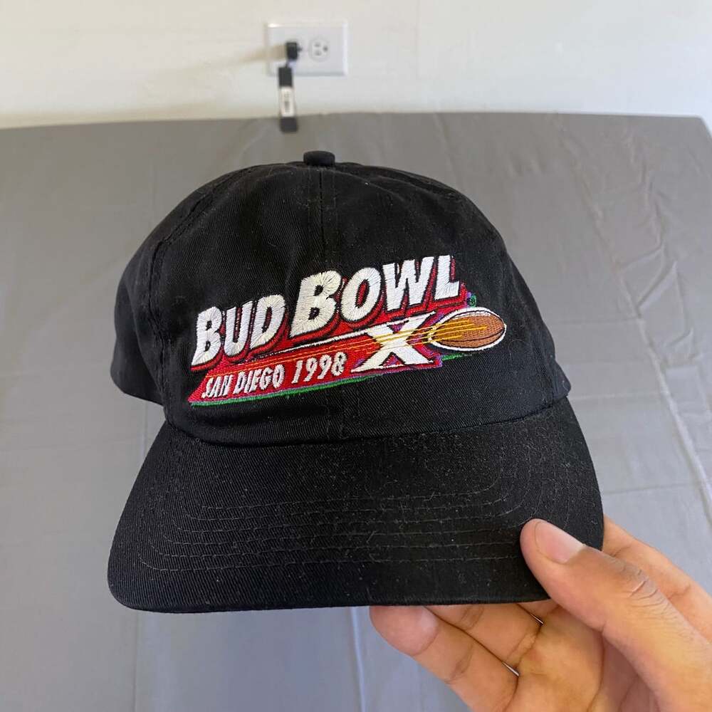 Budweiser Bud Bowl San Diego 1998 Snapback Hat Vintage Black